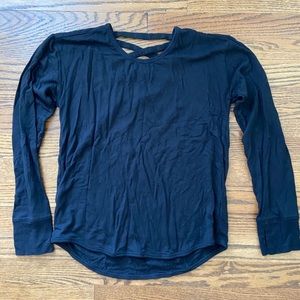Black Athleta Girl Top With Design on Back